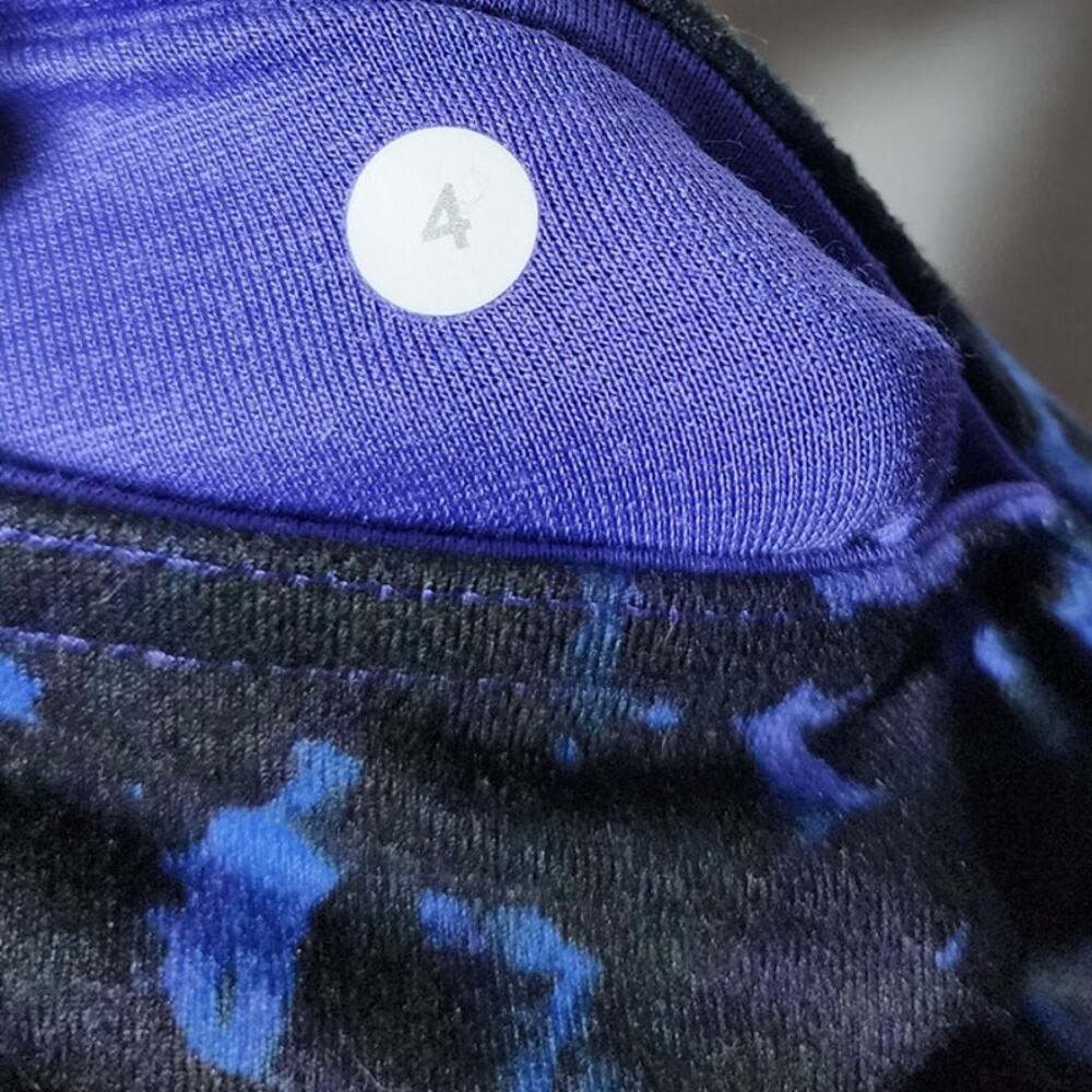 Lululemon Wunder Under Crop Full On Luon Floral Sport Backdrop Iris Flower Multi - Picture 4 of 4